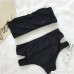 Belong U Two Piece Outfits for Women High Waisted Off Shoulder Brazilian Bikini Set Bathing Suits Strapless Swimsuit B07CG636LV